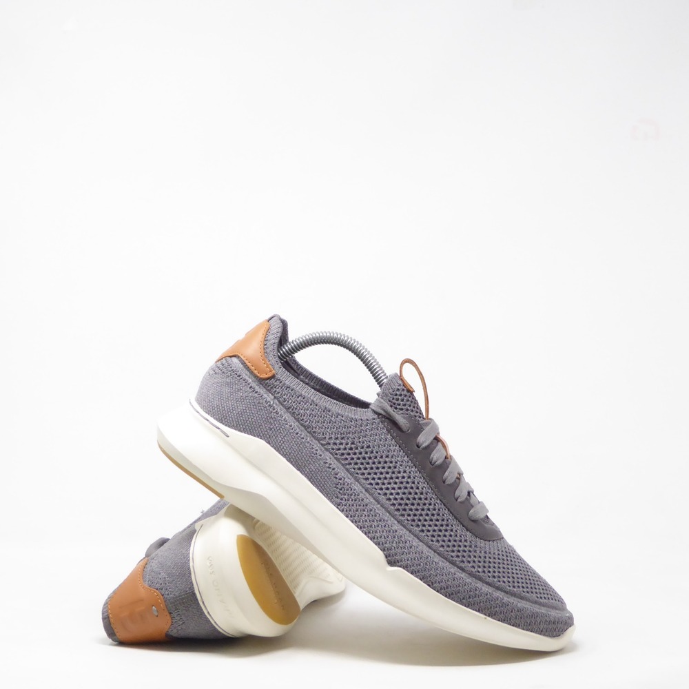 NEW Cole Haan Mens Crosscourt Stitchlite Runox Sneakers Grey Knit C40552 Size 9